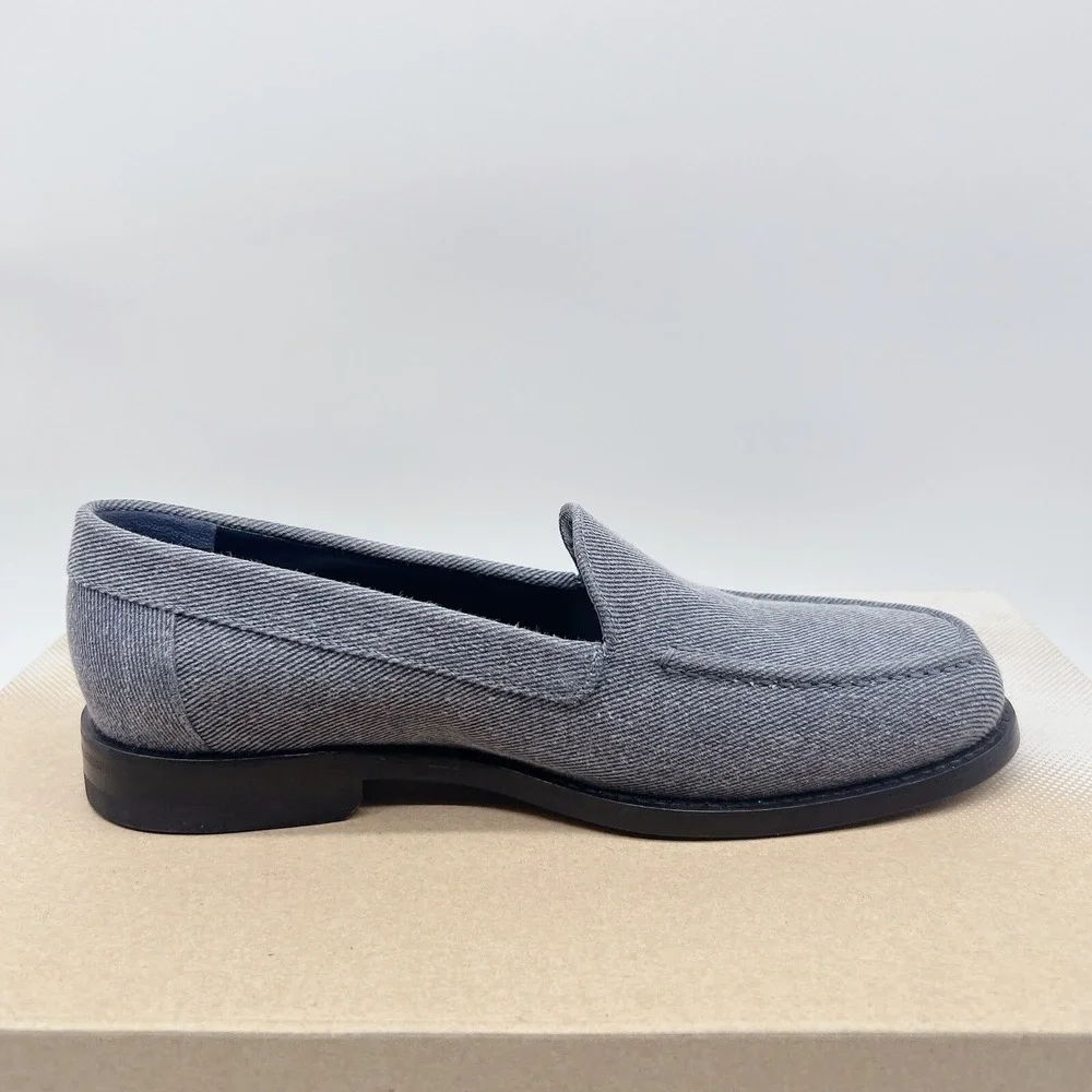 Manolo Blahnik Dineguardo Women's Flats Loafers Blue Denim EU 37 US 7